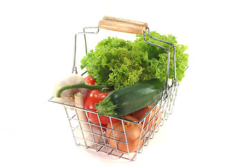 Image showing Vegetable mix in the Shopping cart