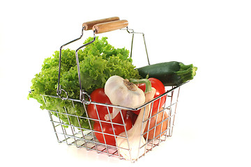 Image showing Vegetable mix in the Shopping cart