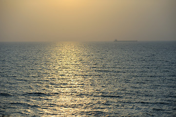 Image showing Sunset on the Mediterranean Sea