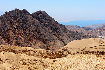 Image showing Mountains in the south of Israel, down to the Red Sea 