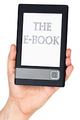 Image showing Modern ebook reader in hand