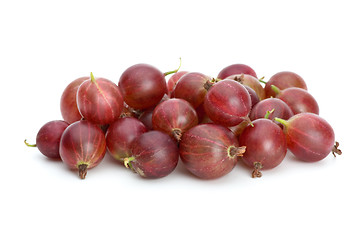 Image showing Red gooseberries
