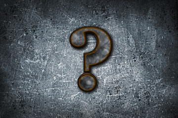 Image showing rusty question mark