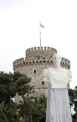 Image showing Admiral Votsis statue and The White Tower