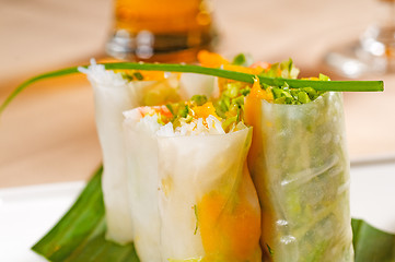 Image showing vietnamese style summer rolls