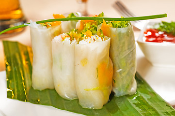 Image showing vietnamese style summer rolls