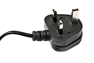 Image showing Electric plug isolated on the white 