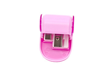 Image showing Pink pencil sharpener