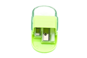 Image showing Green pencil sharpener