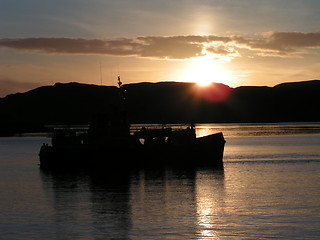 Image showing Boat at Sunset