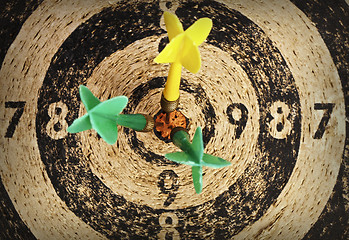 Image showing used dart target