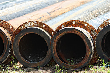 Image showing old rusty metal pipe