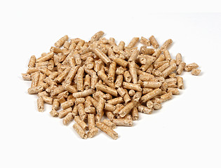 Image showing wood pellet isolated on white