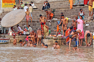 Image showing indian people in varanasi