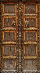 Image showing ancient wood door