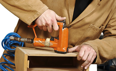 Image showing carpenter at work