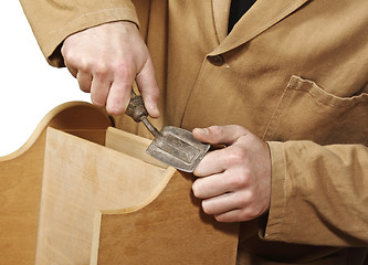 Image showing carpenter on white