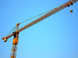 Image showing crane and blue sky background