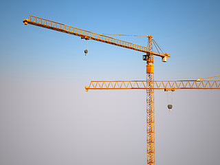 Image showing construction metal crane background