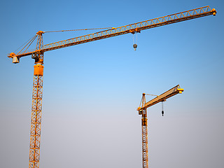 Image showing crane background and blue sky