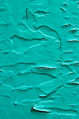 Image showing Old wooden surface in turquoise 