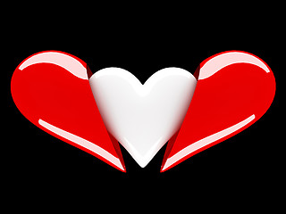 Image showing red and white hearts