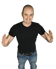 Image showing man showing gesture