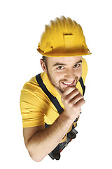 Image showing funny portrait of young handyman