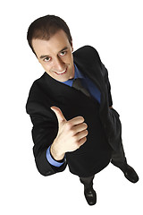 Image showing businessman thumb up