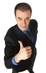 Image showing businessman thumb up