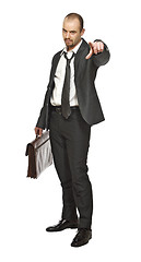 Image showing confident and tired businessman