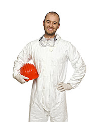 Image showing manual worker with protection clothes