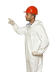 Image showing manual worker with protection clothes