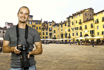 Image showing holiday in piazza anfiteatro Lucca