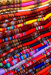 Image showing peruvian fabric background