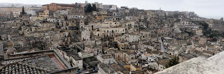 Image showing huge matera urbanscape background