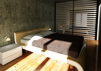 Image showing modern bedroom 3d 