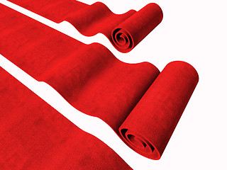 Image showing red carpets background