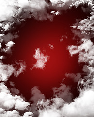 Image showing red grunge cloudy background