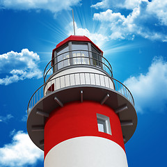 Image showing lighthouse and blue sky