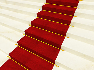 Image showing red luxury carpet