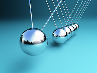 Image showing newton cradle 3d