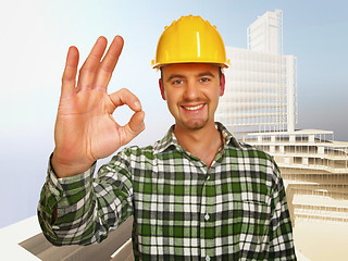 Image showing constructione worker background