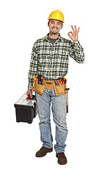 Image showing positive handyman smile