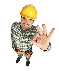 Image showing confident manual worker portrait