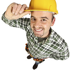 Image showing happy funny handyman