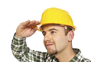 Image showing worker looking forward