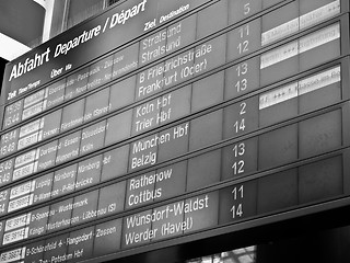 Image showing Timetable