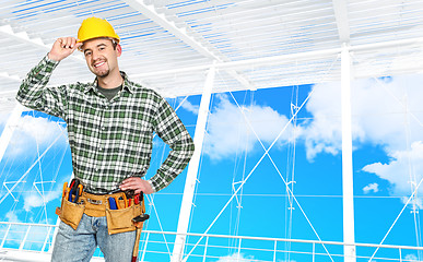 Image showing confident manual worker