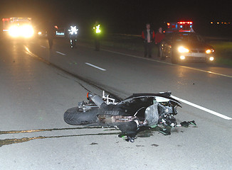 Image showing motorcycle crash